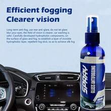 Multifunctional Long-Term Anti-Fog Spray, Universal For Car Glass Helmets, Quick Removal Of Windshield Interior Window Fog, Mirror Glasses, Clear And Translucent Reflective Surface - 3pcs - View 4