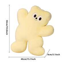 Almohada de peluche de dibujos animados con forma de oso, juguetes de peluche suaves para adultos, decoración del hogar - Morado - Ver 7