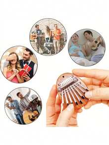 High-Quality Eight-Tone Kalimba, Finger Piano Musical Instrument, Suitable For Parties And Gifts, 14 Years And Above - Multicolor - View 6