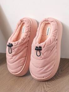 2025 Winter Short Snow Boots, Thermal Lined, Warm, Anti-Slip, Furry Half-Slipper - Watermelon Pink - View 6