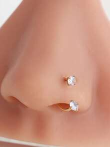 1 Piece Stainless Steel Gem NoseHoop: Sleek, Durable & Subtly Bold – Masculine Minimalist Style For The Modern Guy