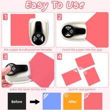 Dụng cụ bấm bo tròn góc, dụng cụ bấm giấy, dụng cụ bo tròn góc ren, dụng cụ cầm tay tiện dụng để làm thiệp, sổ lưu niệm và các sản phẩm thủ công bằng giấy. - Máy đục góc ren - Xem 4