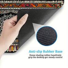 1pc Extra Large Thick Non-Slip Gaming Mouse Pad, Fashionable Minimalist Pattern, Edged Design Durable, Suitable For PC, Office Desk And Home Use, Multiple Sizes Available, Enhance Desktop Comfort. Made Of High-Density Rubber Base, Stable And Non-Slip, Smooth Surface, Precise Mouse Tracking, Cartoon, Minimalist, Landscape Mouse Pad - Black and White - View 7