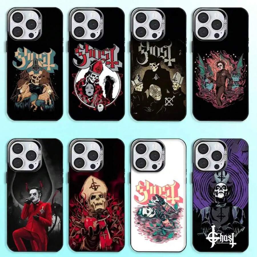 Funda para teléfono Band G-Ghost Papa IV para 17, 16, 15, 14, 13, 12, 11 Plus, Pro Max, cubierta interior plateada de color - Z6 - Ver 1