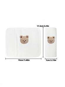 兒童汽車安全帶肩膀墊套,卡通熊兔設計嬰兒防勾扯頸部保護裝置,男女均可使用 - 卡其色 - 查看 2