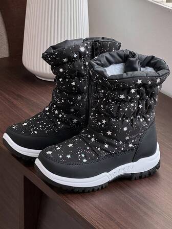 Botas de nieve para niños, botas de nieve para niños y niñas, cálidas y gruesas