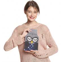 Wärmflasche aus Gummi mit abnehmbarem, weichem Bezug, Wärmekissen aus wärmendem Gummi zur Schmerzlinderung, für Nacken und Schultern, Füße, Menstruationsbeschwerden, Wärme- und Kältetherapie (1 l) - Grau - Übersicht 6