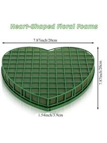 1个心形吸盘花泥块，树脂花泥，适用于婚车装饰、前窗展示、汽车花卉装饰配件|装饰花泥块|合成树脂材料 - 綠色 - 查看 11