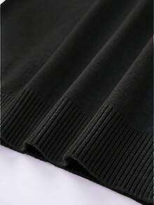 GRDR Autumn/Winter New Men's Solid Color Crew Neck Pullover Sweater, Casual Daily Wear - Black - View 7