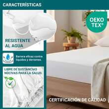 Ecommerc3 Soft, Waterproof, And Adaptable Woven Mattress Protector - Mattress Protector With Elastic Fit, Breathable And Liquid-Resistant, Maximum Comfort - White - View 5