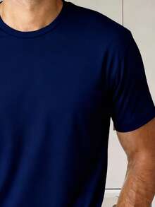 Camiseta masculina casual Camiseta de Manga Corta Negra con Estampado de Cráneo Punk y Texto Punk Not Dead para Uso Diario Salidas Urbanas y Estilo Rockero Diseño clásico de cuello redondo, ligero, cómodo y sin sudor, Navidad divertida, regalos de vacaciones - Azul Marino - Ver 5