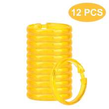 Golden Yellow Shower Curtain Hooks - 12 Pcs Circular Plastic Shower Curtain Rings For Bathroom - O Shaped Gold Yellow Shower Hooks Rings For Shower Curtain Rod,GoldenYellow - 金黃色 - 查看 8