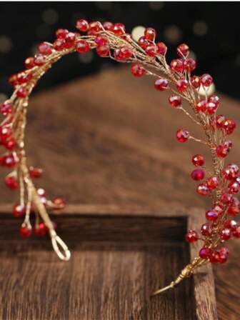 1 pieza Diadema elegante de cristal hecha a mano para mujer, accesorio para el cabello de novia adecuado para bodas y fiestas