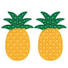 Gelbe Ananas Bubble Stress Relief Fidget Spielzeuge, Fingerspitzen-Spielzeug, modische Bubble-Pop-Spielzeuge für Erwachsene & Kinder, Party-Spiel-Dekorationen, Weihnachts-/Halloween-Geschenke, spaßige und modische Spielzeuge für Kinder & Erwachsene