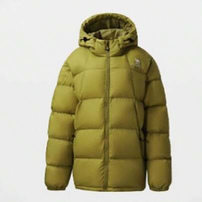 CAMEL CROWN Women's Winter New Style Couple's Warm Air Gel Down Jacket, Thickened Hooded Down Puffer Jacket Coat