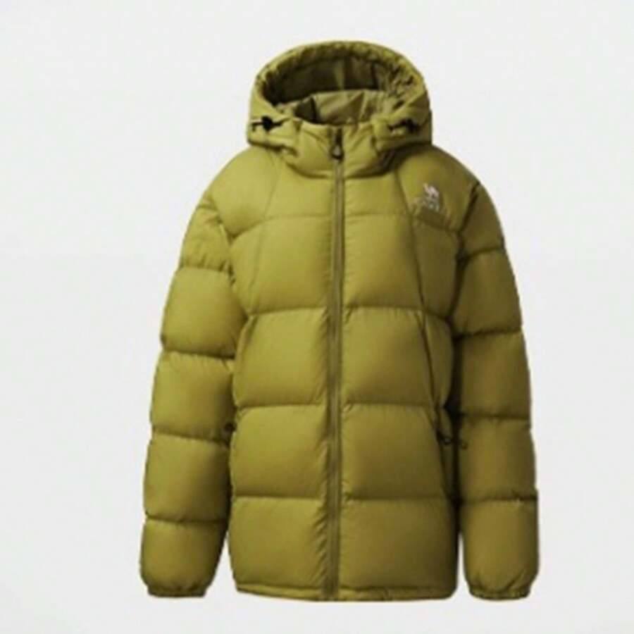 CAMEL CROWN Women's Winter New Style Couple's Warm Air Gel Down Jacket, Thickened Hooded Down Puffer Jacket Coat - Fallen Leaves Yellow - View 1