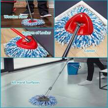 4 Pack Mop Replacement Heads For O-Ceda EasyWrin Spin Mop, Microfiber Spin Mop Refills, Easy Cleaning Mop Head Replacement - ColorB - 查看 4