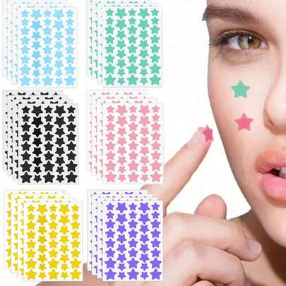 240 unidades Pegatinas de estrellas, pegatinas de estrellas de cinco puntas para fiestas, pegatinas decorativas para cosméticos y accesorios decorativos, adecuadas para fiestas, pegatinas para decoración de rostro, pegatinas para decoración de fiestas, solo para uso decorativo, regalos, viajes, artículos baratos, artículos esenciales de viaje