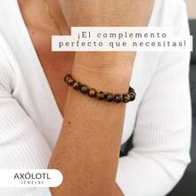 Pulsera elegante ajustable elaborada de cuarzos y piedras naturales para meditar, curativas y de protección. ()(Ojo de tigre) - Multicolor - Ver 7