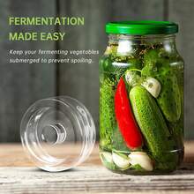 1个/2个/4个装食品腌制玻璃压石，适用于自制腌菜、泡菜、食品腌制、果酒酿造