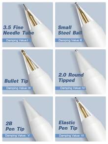 Compatible With Apple Pencil Tips, Upgraded 6 Pack Replacement Pencil Tips With Case, No Wear Out Fine Point Precise Control Metal Pencil Nibs Compatible With Apple Pencil 1st Gen/2nd Gen/USB C/IPad Pro Pencil