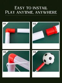 Kid's Large Size:120cm /Mini:56cm Football Goal Set - Backyard Indoor Tennis Door Set And Pump Ball Set - Portable Folding Youth Football Goal Kit - Perfect Children's Toy Football Door Set,Portable Stackable Football Set,Parent-Child Interactive Game,Boys' Sports Competition