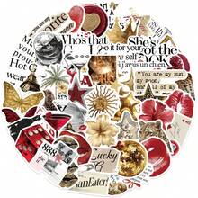 50 pièces Autocollants rétro Y2K, Autocollants artistiques, Autocollants cool, Autocollants esthétiques, Autocollants graffiti KPOP, Autocollants vinyle imperméables, Convient pour les bouteilles d'eau, les ordinateurs portables, les téléphones, les skateboards, les scrapbooks, les journaux intimes, idéal comme cadeau - N - Voir 2