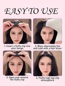 Hair-Lifting Clip Lift Voluminous Root Area Bangs Wind-Shaping Styling Comb For Women And Girls Fine Thin Curly Long Short Hair Forehead Bangs Styling Artifact Hair Curlers Bang Roller For Women And Girls Manual Hair Styling Tool Lazy Person Traceless Hair Clip Mother's Day Gift Gift For Mum Adjustable Length