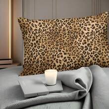 Leopard Print Lumbar Throw Pillow Covers 12x20 Set Of 2 Cute Cheetah Print Short Pl 11ush Pillows Case Brown Rectangle Cushion Cover Decorative Pillowcases For Couch Bed,20inchx12inch(Packof2),Brwon - 棕色的 - 查看 6