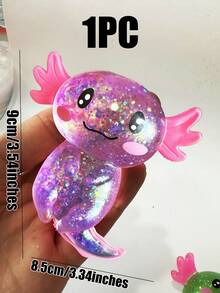 1pc Glitter Crystal Goose/Duck/Penguin/Animal Shaped Soft Slow Rebound Sticky Stress Relief Toy, Cute & Suitable For All Ages, Ideal For Holiday, Birthday, Easter, Halloween, Christmas Gifts - 彩色 - 查看 30