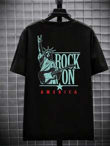 Camiseta de manga corta para hombres de cuello redondo, una obra maestra de estampado elegante para ocasiones de ocio al aire libre,Camisa T unisex. Para hombres. Manga corta. Camisa T de manga corta. Ropa de primavera. Ropa de verano. Prenda de vestir. Prenda superior. Ancha. Silueta grande. Diseño con estampado. Obsequio. Regalo. Estilo street. Primavera. Verano. Otoño. Invierno. Para hombres,camisas para hombre,camiseta navidad hombre,sudadera para hombre,Navidad,ropa de hombre,playeras de hombre casual,camisas de hombre,ropa de hombre elegante,regalo para hombre - Negro - Ver 4