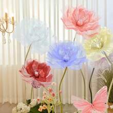 Seidenblumen große Pfingstrosen für Heim-Dekoration, Wohnzimmer, Valentinstag, Hochzeit, Verlobung, realistische künstliche Blumenarrangements - Verschiedenfarbig - Übersicht 9