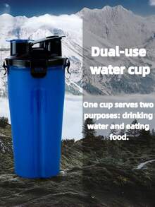 كوب طعام وماء للحيوانات الأليفة: مانع للتسرب، محمول، مناسب لجميع أعمار الكلاب - تصميم ثنائي الحجرة، موزع ماء للكلاب