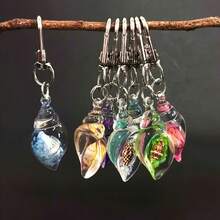7-Piece Set -7 Colors - Luminous Transparent Shell Resin Pendant With Ocean Style Decoration, Mobile Phone Keychain
