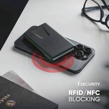 Tarjetero Automatico Pequeo Aluminio con Bloqueo RFID, Porta Tarjetas de Credito, Cartera para Regalo, Verde - Verde-Sin Clip + Sin Clip - Ver 5