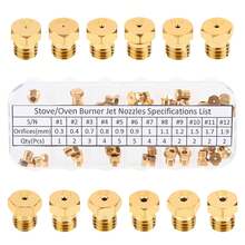Range Stove Oven Orifice Conversion Kit,Propane Lp Natural Gas Pipe Parts M6x0.75 Mm Gas Spray Tip Total 36 PCS.