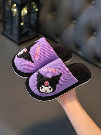 Sanrio 新款秋冬儿童拖鞋，Hello Kitty室内拖鞋，时尚卡通可爱图案，舒适保暖地板拖鞋