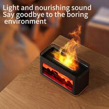 3D Realistic Fireplace Flame Aroma Diffuser, Home Desktop Fragrance Mist Humidifier, 7 Color Essential Oil Aromatherapy Machine - Multicolor - View 3