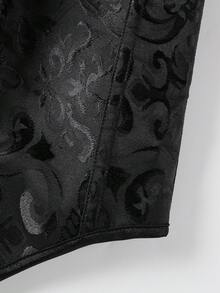 Black Plus-Size Shapewear Top, Women's Corset, Christmas Dress - 黑色 - 查看 6