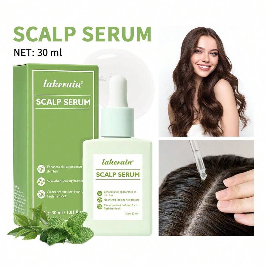 Lakerain 清爽纯植物头皮精华液，改善脱发，增加发量，清新自然香氛，滋养头皮，强韧发丝，去除油腻感 - 綠色 - 查看 1