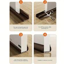 1pc Soundproof Door Seal Strip With Brush, Windproof Dustproof Insect-Proof Thickened PVC Door Draft Stopper, Bottom Seal Strip, Wall Decor, Bedroom Decor, Home Decor, Living Room Wallpaper, Party Decor, Living Room Decor, Bedroom Decor, Office Decor, Home Accessories - Multicolor - View 5