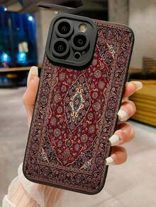 Retro Painted Shockproof Black Phone Case Compatible With  16/15 XR/7/8,  15 Pro Max/12 Pro Max/13 Pro Max/14 Pro Max,  13 14 11 12P 14P 11P 12P, Galaxy S24, A03s, A03 Core, A04, A12, A13, A14, A21s, A22, A23, A24, A32, A33, A34, A51, A52, A53, A54, A71, A72, A73, S20 FE, S21, S22,Waterproof Anti-Fall Scratch Resistant,Suitable For  17 Air - 黑色 - 查看 7