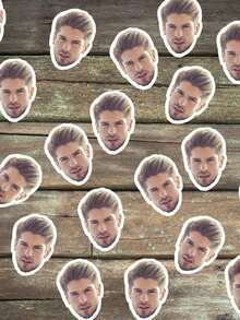 Adesivos Personalizados de Rosto e Cabeça, Decoração Criativa para Casa, Decorações de Festa, Aplicáveis em Carros, Paredes, Armários, Mesas, Copos, Garrafas de Água, Laptops, Adesivos de Rosto Personalizados