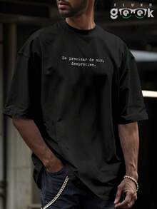 Oversized Gym T-Shirt With The Phrase "If You Need Me, Don't Need Me" REF 3285 FLUXO GEEK - 黑色 - 查看 4