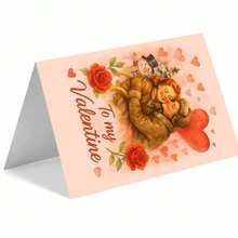 1 buah Kartu Ucapan Valentine Pasangan Romantis Musim Dingin dengan Mawar dan Manusia Salju, Dilengkapi Amplop, Ilustrasi Cinta Hangat untuk Hadiah Romantis, Sempurna untuk Teman, Kolega, Pasangan di Hari Valentine dan Acara Cinta Musim Dingin Spesial. - MultiWarna - View 4