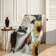 Cozy Highland Cow Print Throw Blanket - Soft, Reversible & Versatile For Couch, Bed, Office, And Outdoor Use - Perfect Gift Idea - Multicolor 8 - View 4