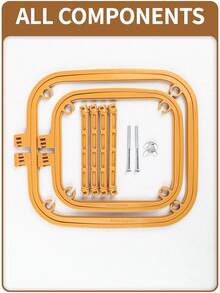 1pc Double-Layer Embroidery Frame Desk-Top DIY Handmade Embroidery Hoop, Made Of High-End ABS Material, Stable Placement, Convenient Embroidery, Groove Design Keeps Fabric Taut And Uniform, Smooth Surface - A - View 12