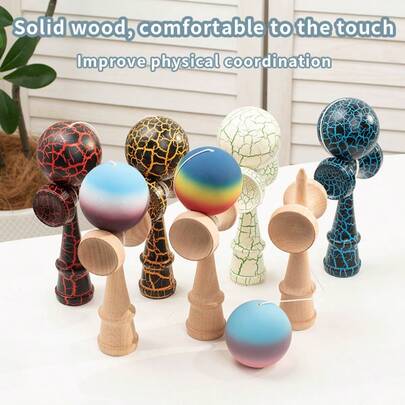 Kendama Skill Ball Toy For Teenagers Outdoor Stress Relief, Adult Interesting Skill Ball, Sword Ball, Outdoor Exercise Toy For Elderly, Intellectual Fitness Sports Toy
