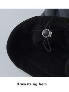 男士户外运动夹克，保暖内衬，休闲套头衫，撞色设计，泰迪绒面料，全拉链，经典柔软针织开衫外套，带大口袋、抽绳腰带和厚绒内衬，冬季外套，街头风，滑雪服