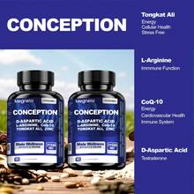 MEGNETA Men'S Fertility Support For Pre-Conception - Zinc, CoQ10, L-Arginine, Tongkat Ali For Motility And Men's Health - 60 Capsules - Three bottles - The best option - 查看 6